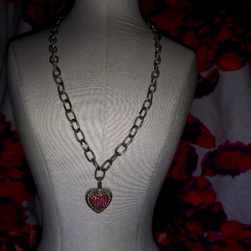 🌈Genuine Ruby Pavé .925 Sterling Silver Necklace